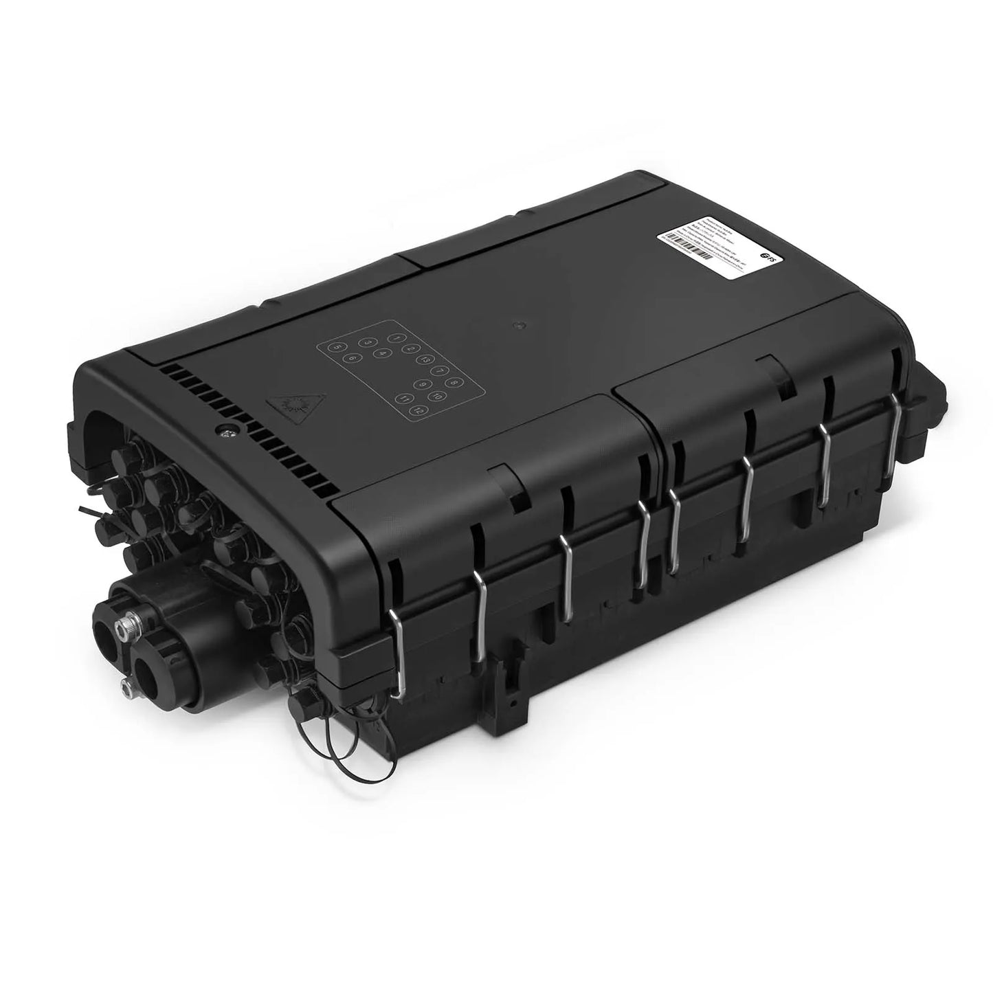 Fully Pre-Terminated Fiber Distribution Hub Box for Quick ODN, 1 Uncut Port, 13 SC/APC Hardened Adapters, Mechanical Seal, Supports 1:2/1:4/1:8 Mini Splitters, PP+GF, IP68, Wall/Pole/Aerial Mount, Indoor/Outdoor
