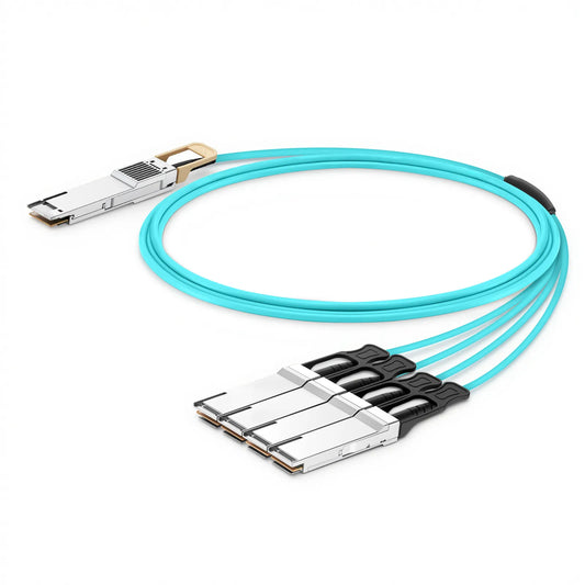 10m (33ft) Arista Networks Compatible 400G QSFP-DD 8 x 50G PAM4 to 4 x 100G QSFP28 4 x 25G NRZ Active Optical Breakout Cable