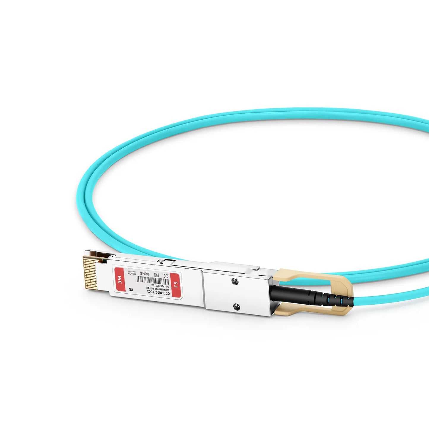 3m (10ft) Dell AOC-Q56DD-400G-3M Compatible 400G QSFP-DD 8 x 50G PAM4 Active Optical Cable