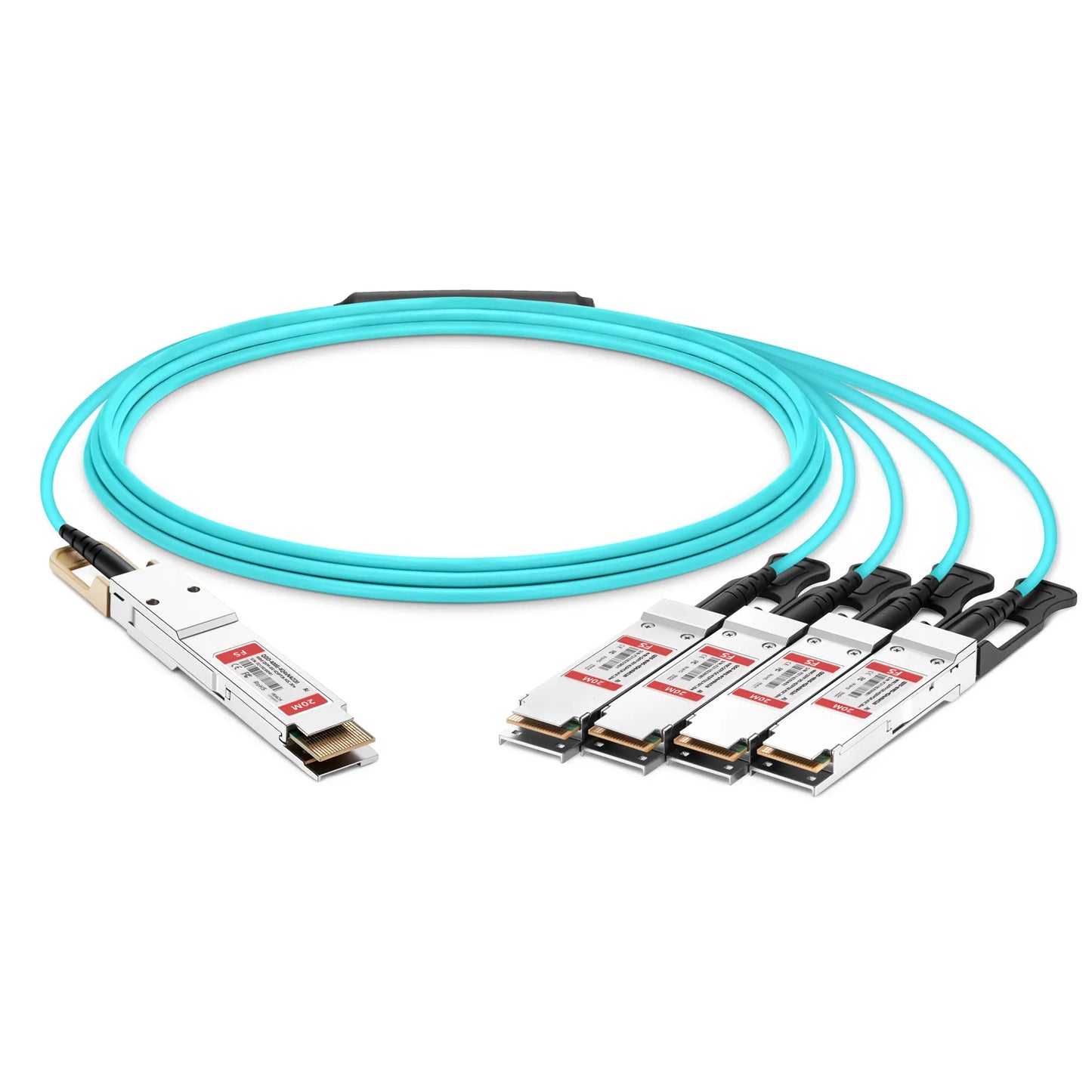 20m (66ft) Arista Networks Compatible 400G QSFP-DD 8 x 50G PAM4 to 4 x 100G QSFP28 4 x 25G NRZ Active Optical Breakout Cable