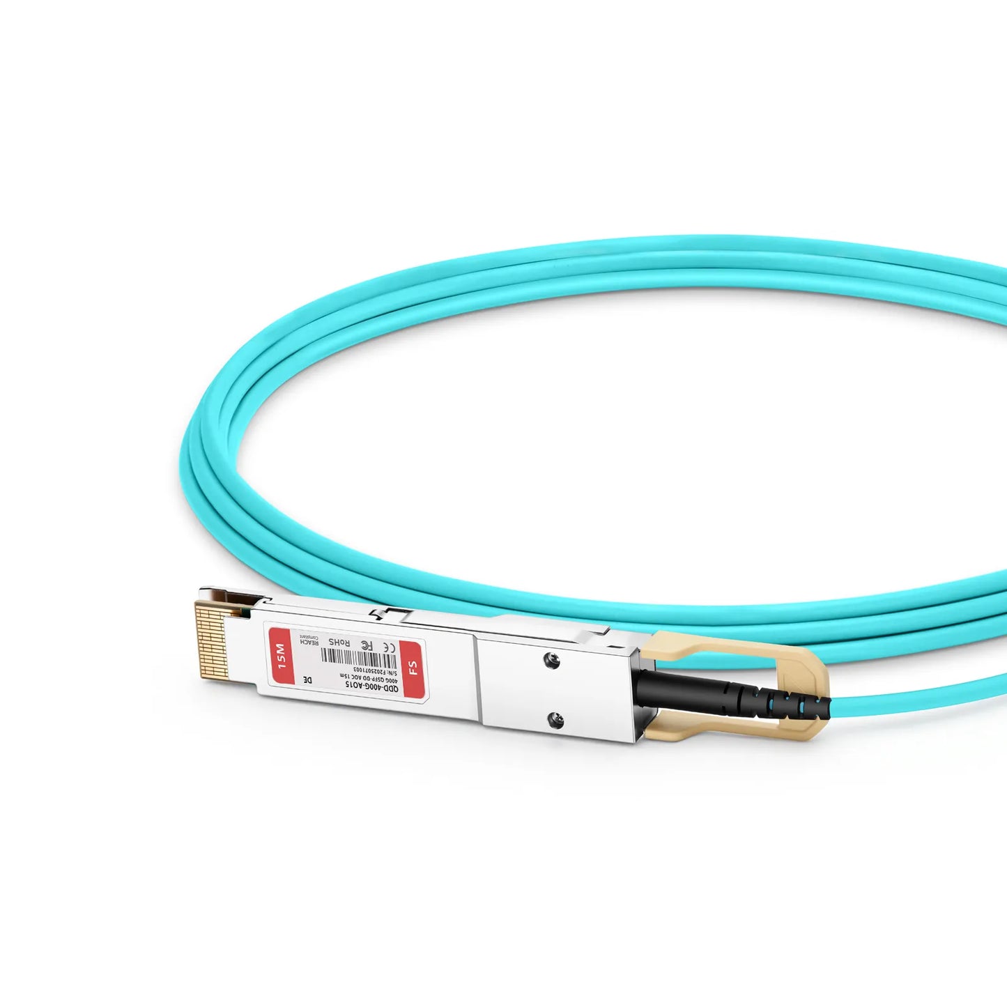 15m (49ft) Dell AOC-Q56DD-400G-15M Compatible 400G QSFP-DD 8 x 50G PAM4 Active Optical Cable