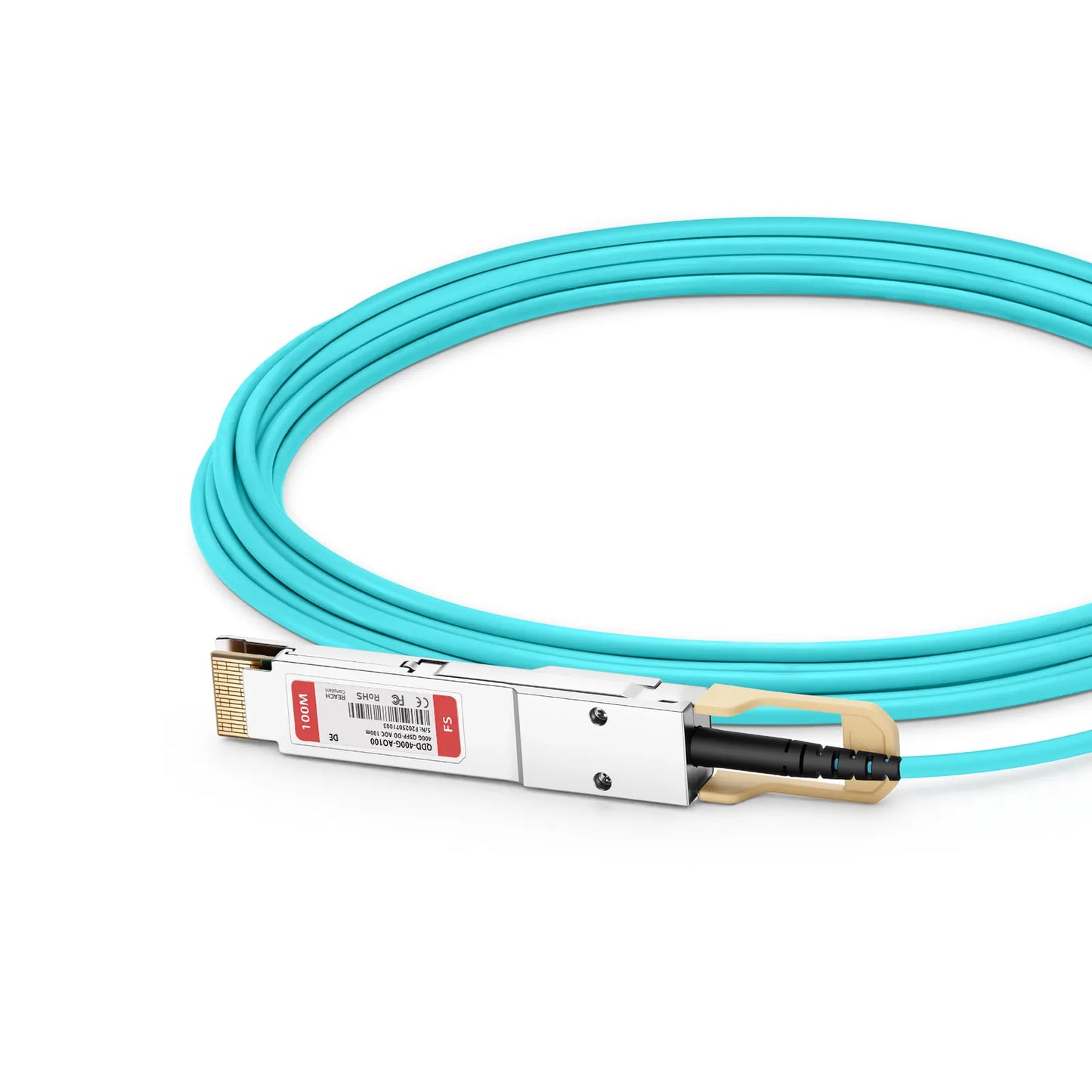 100m (328ft) Dell AOC-Q56DD-400G-100M Compatible 400G QSFP-DD 8 x 50G PAM4 Active Optical Cable