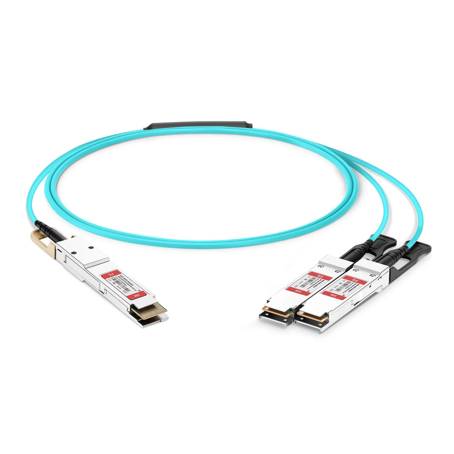3m (10ft) HPE Aruba Compatible 400G QSFP-DD 8 x 50G PAM4 to 2 x 200G QSFP56 4 x 50G PAM4 Active Optical Breakout Cable