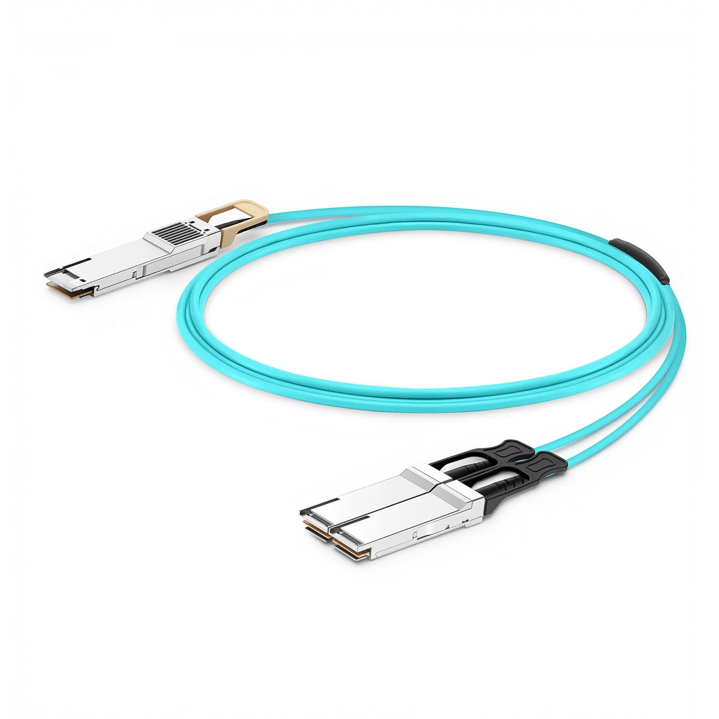 10m (33ft) NVIDIA/Mellanox Compatible 400G QSFP-DD 8 x 50G PAM4 to 2 x 200G QSFP56 4 x 50G PAM4 Ethernet Active Optical Breakout Cable