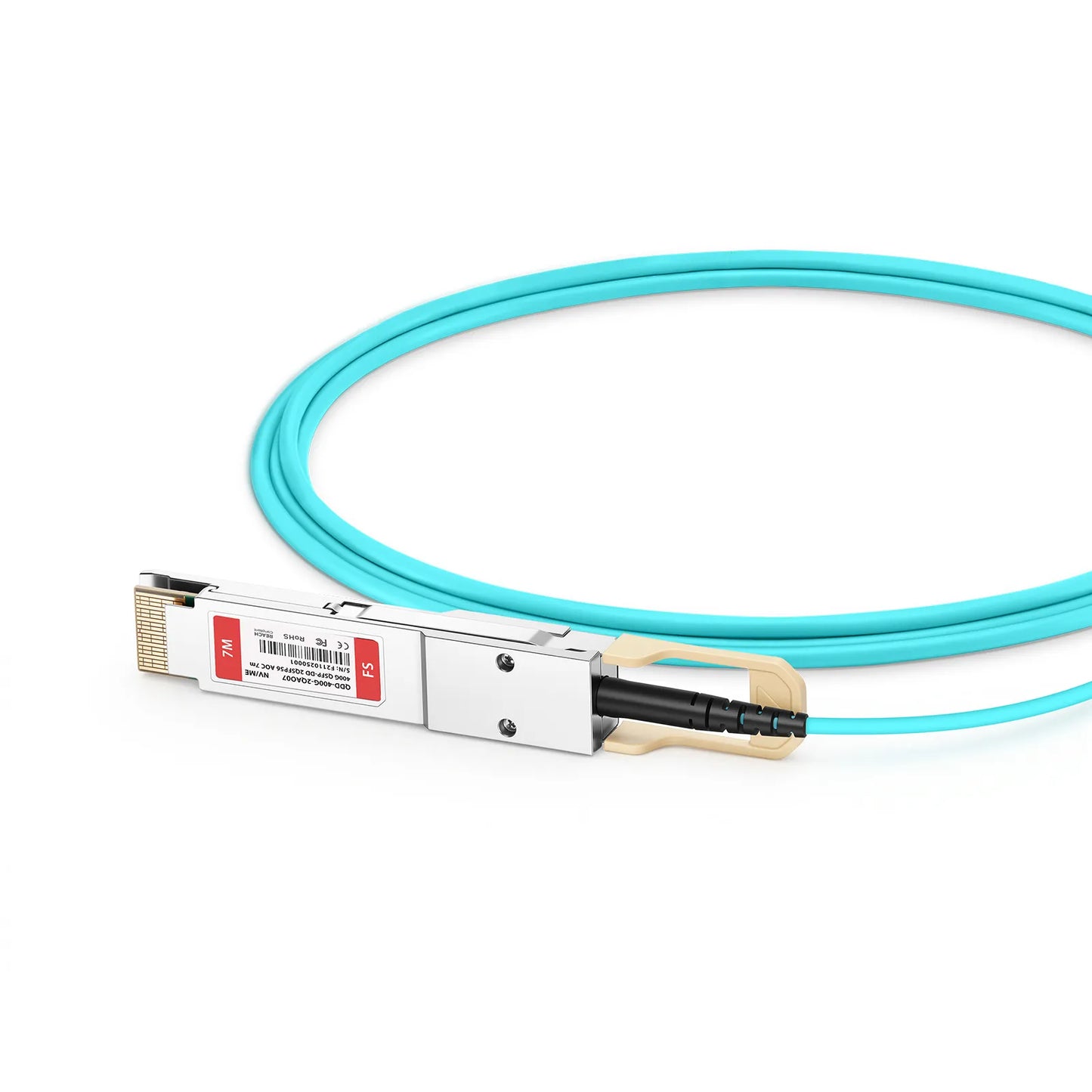 7m (23ft) NVIDIA/Mellanox Compatible 400G QSFP-DD 8 x 50G PAM4 to 2 x 200G QSFP56 4 x 50G PAM4 Ethernet Active Optical Breakout Cable
