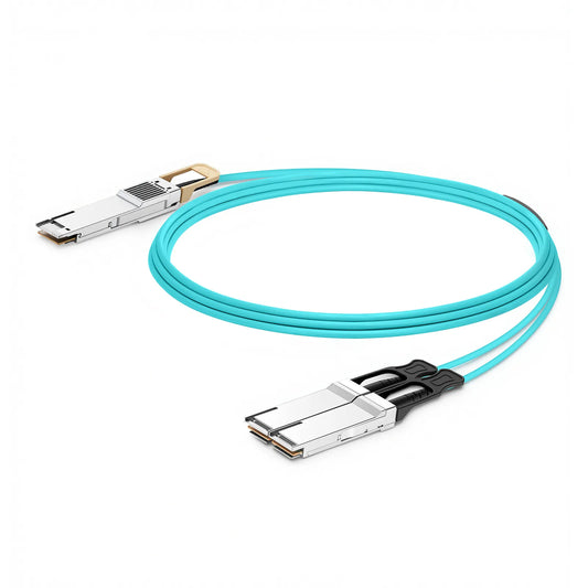 15m (49ft) NVIDIA/Mellanox Compatible 400G QSFP-DD 8 x 50G PAM4 to 2 x 200G QSFP56 4 x 50G PAM4 Ethernet Active Optical Breakout Cable