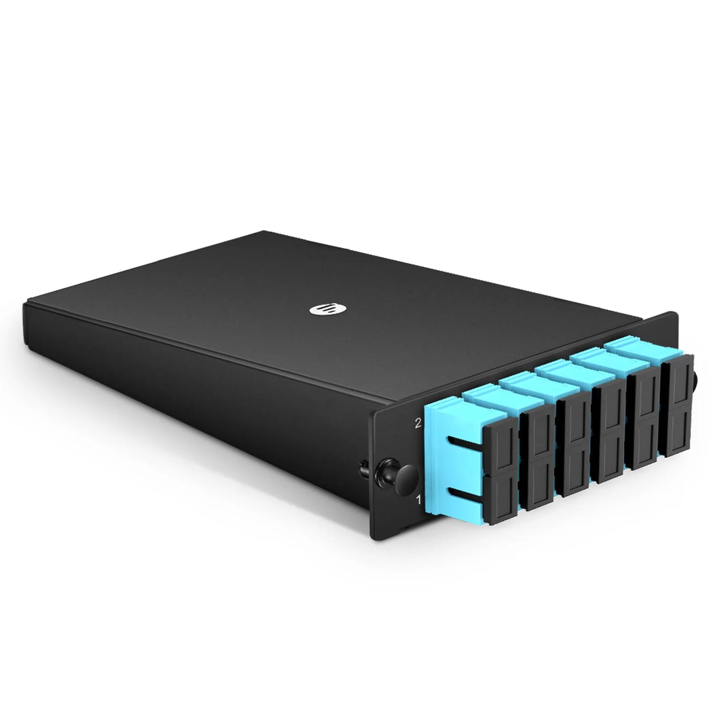 FHD™ SC Splice Cassette with Pigtails, 12 Fibers OM4 Multimode, 6 x SC UPC Duplex (Aqua), 0.3dB Max.