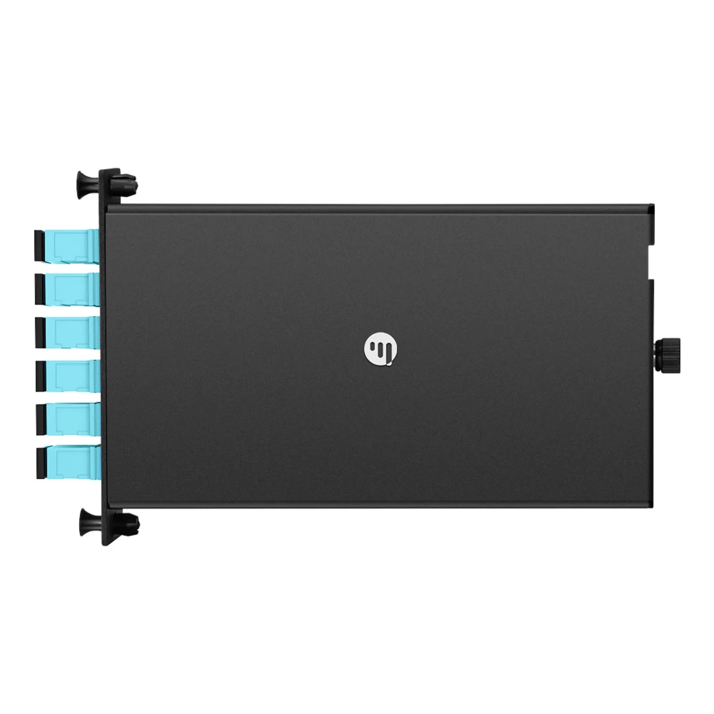 FHD™ SC Splice Cassette with Pigtails, 12 Fibers OM4 Multimode, 6 x SC UPC Duplex (Aqua), 0.3dB Max.
