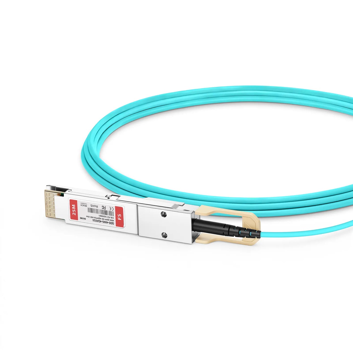 25m (82ft) NVIDIA/Mellanox Compatible 400G QSFP-DD 8 x 50G PAM4 to 4 x 100G QSFP56 2 x 50G PAM4 Ethernet Active Optical Breakout Cable