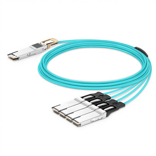 30m (98ft) Arista Networks Compatible 400G QSFP-DD 8 x 50G PAM4 to 4 x 100G QSFP56 2 x 50G PAM4 Active Optical Breakout Cable