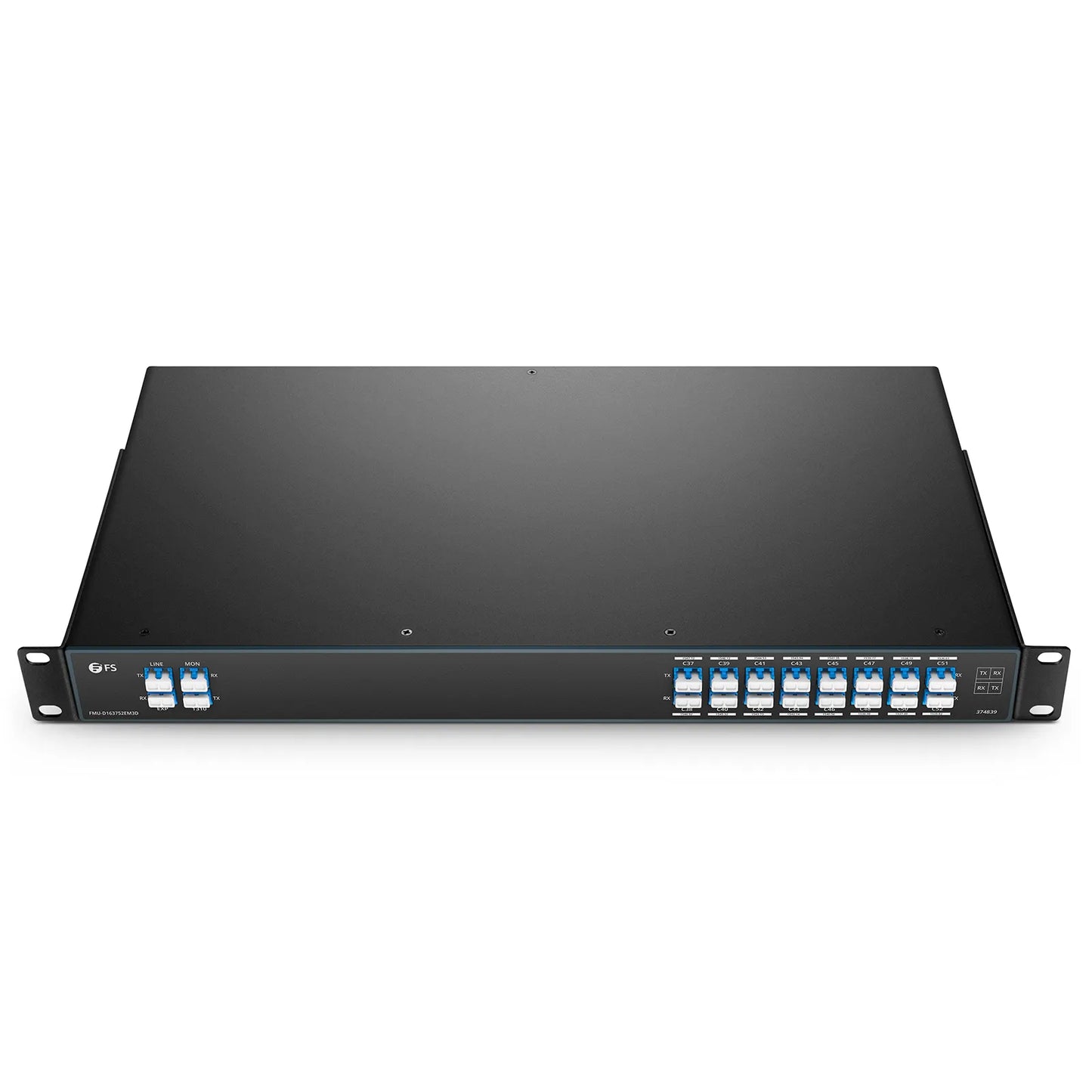 16 Channels DWDM Mux Demux, 100GHz C37-C52, with Monitor, Expansion and 1310nm Port, 4.6dB IL, LC/UPC, Dual Fiber, FMU 1U Rack Mount