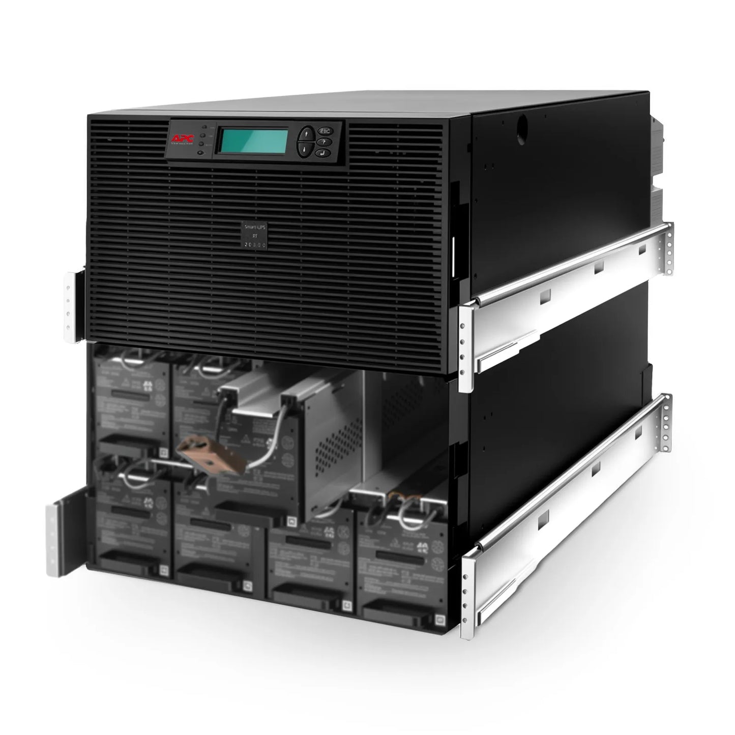 APC Smart-UPS RT, 20kVA/16kW, 208V, 4 x L6-20R & 2 x L6-30R NEMA Outlets, LCD & SmartSlot, 4 Replaceable Battery Modules Included, Rack 12U