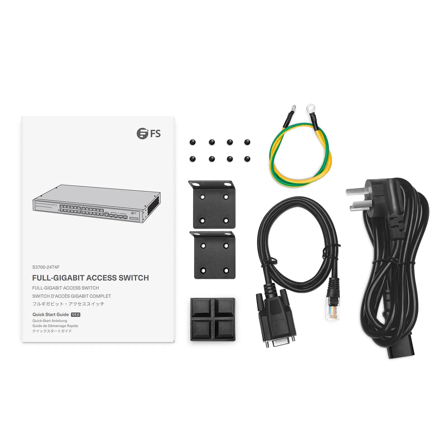 S3700-24T4F, 24-Port Gigabit Ethernet L2+ Switch, 24 x Gigabit RJ45, with 4 x 1Gb SFP Uplinks, Fanless