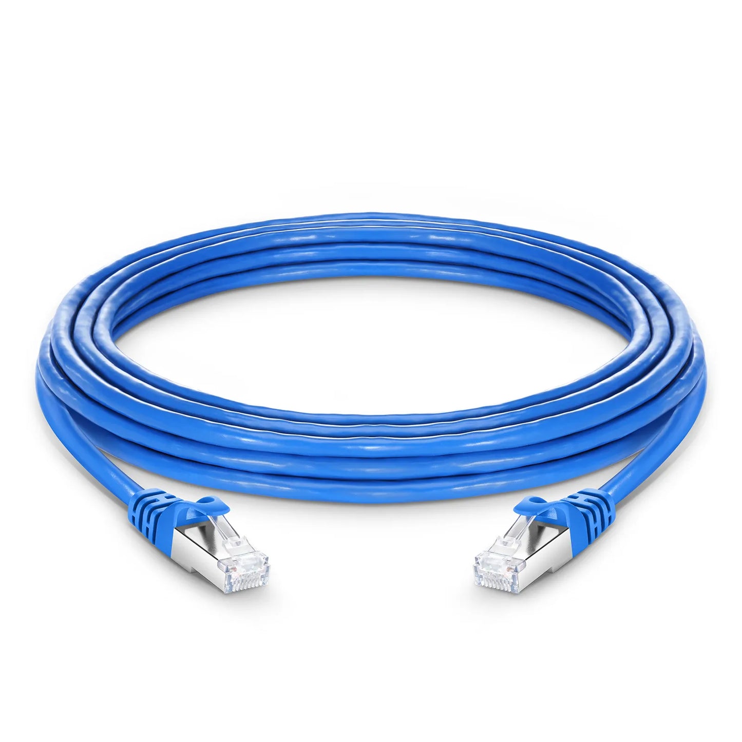 20ft (6.1m) Cat6a 26AWG Snagless Shielded (S/FTP) PVC CM Ethernet Network Patch Cable, Blue