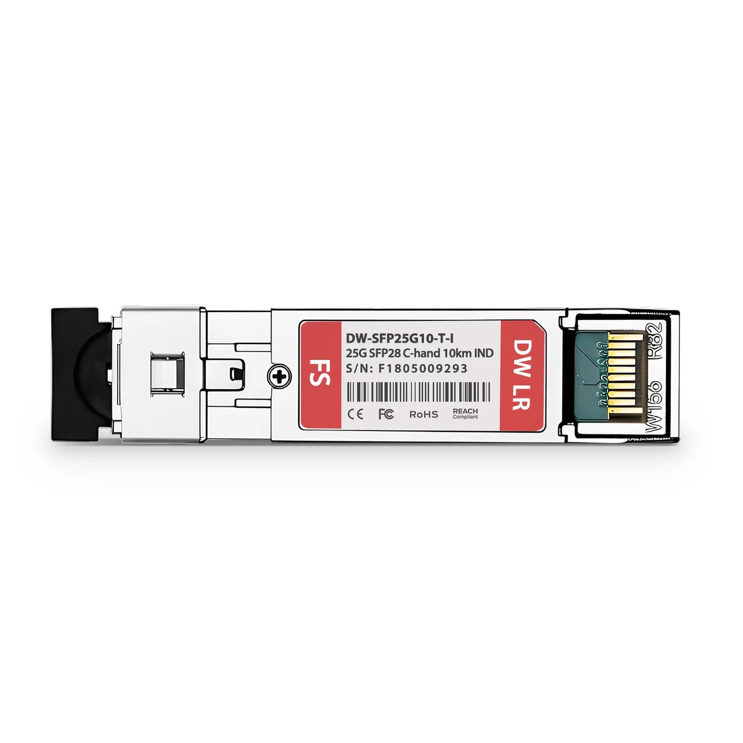 Cisco Compatible SFP28 25G DWDM C-band Tunable 40Chs 100GHz 10km DOM Duplex LC/UPC SMF Optical Transceiver Module for Transmission (Industrial)