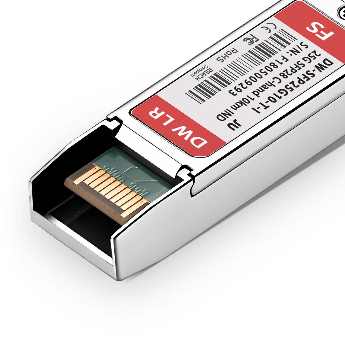 Juniper Networks Compatible SFP28 25G DWDM C-band Tunable 40Chs 100GHz 10km DOM Duplex LC/UPC SMF Optical Transceiver Module for Transmission (Industrial)