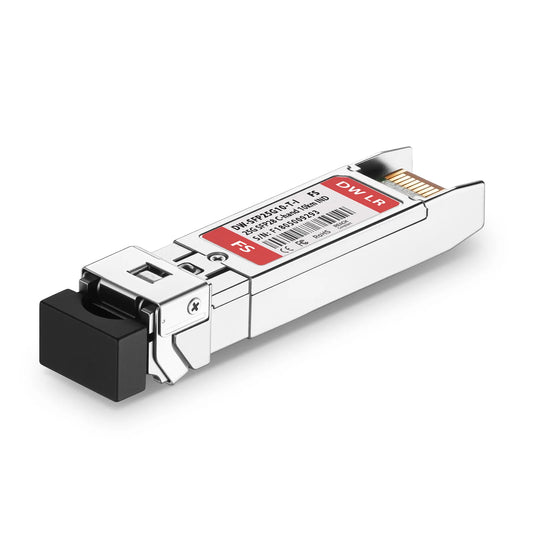 SFP28 25G DWDM C-band Tunable 40Chs 100GHz 10km DOM Duplex LC/UPC SMF Optical Transceiver Module for Transmission for FS Switches (Industrial)