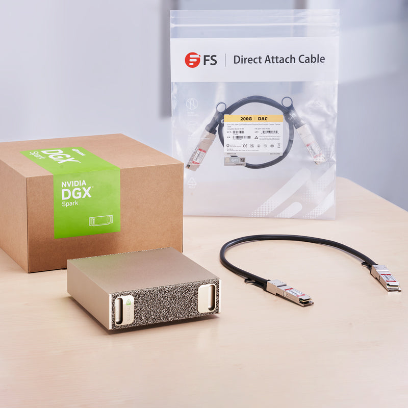 0.5m (2ft) NVIDIA/Mellanox MCP1650-V00AE30 Compatible 200G QSFP56 4 x 50G PAM4 Ethernet Passive Direct Attach Copper Twinax Cable for DGX Spark Dual-System Interconnect