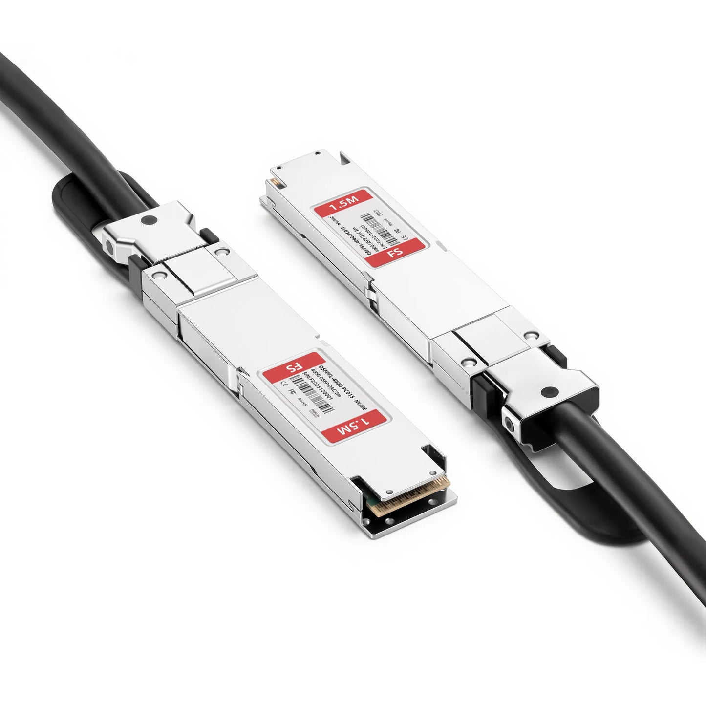 1.5m (5ft) NVIDIA/Mellanox Compatible 400G OSFP 8 x 50G PAM4 Flat Top Ethernet Passive Direct Attach Copper Twinax Cable