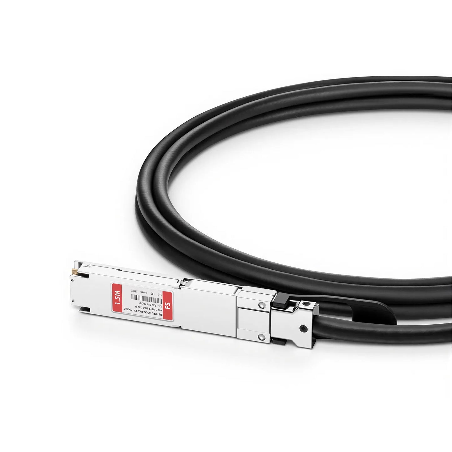 1.5m (5ft) NVIDIA/Mellanox MCP4Y10-NO1A Compatible 400G OSFP 4 x 100G PAM4 Flat Top InfiniBand NDR Passive Direct Attach Copper Twinax Cable for ConnectX-7 HCA