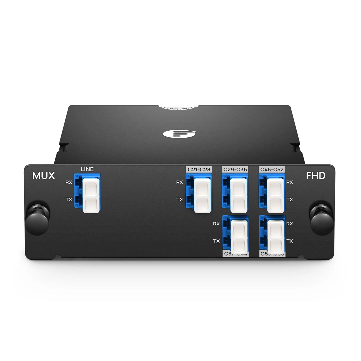1 x 5 Band DWDM Mux Demux, 100GHz C21-C60, 2.2dB Typical IL, LC/UPC, Dual Fiber, High Density, FHD™ Plug-in Module