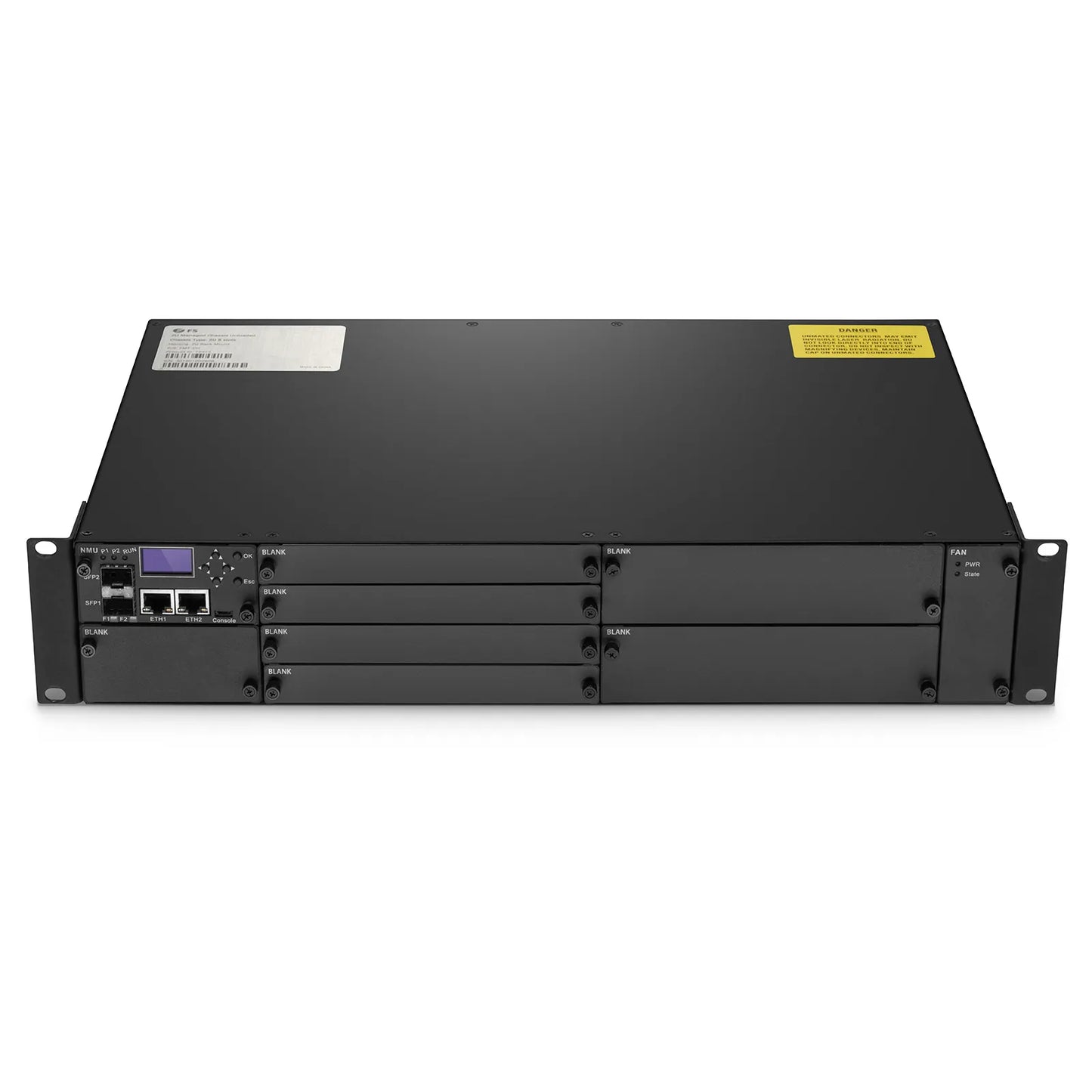 FMT-CH, Customized 4/8/16 Slots 1U/2U/4U Managed Chassis Unloaded Platform, Redundant AC/DC PSUs, Support SNMP Network Management