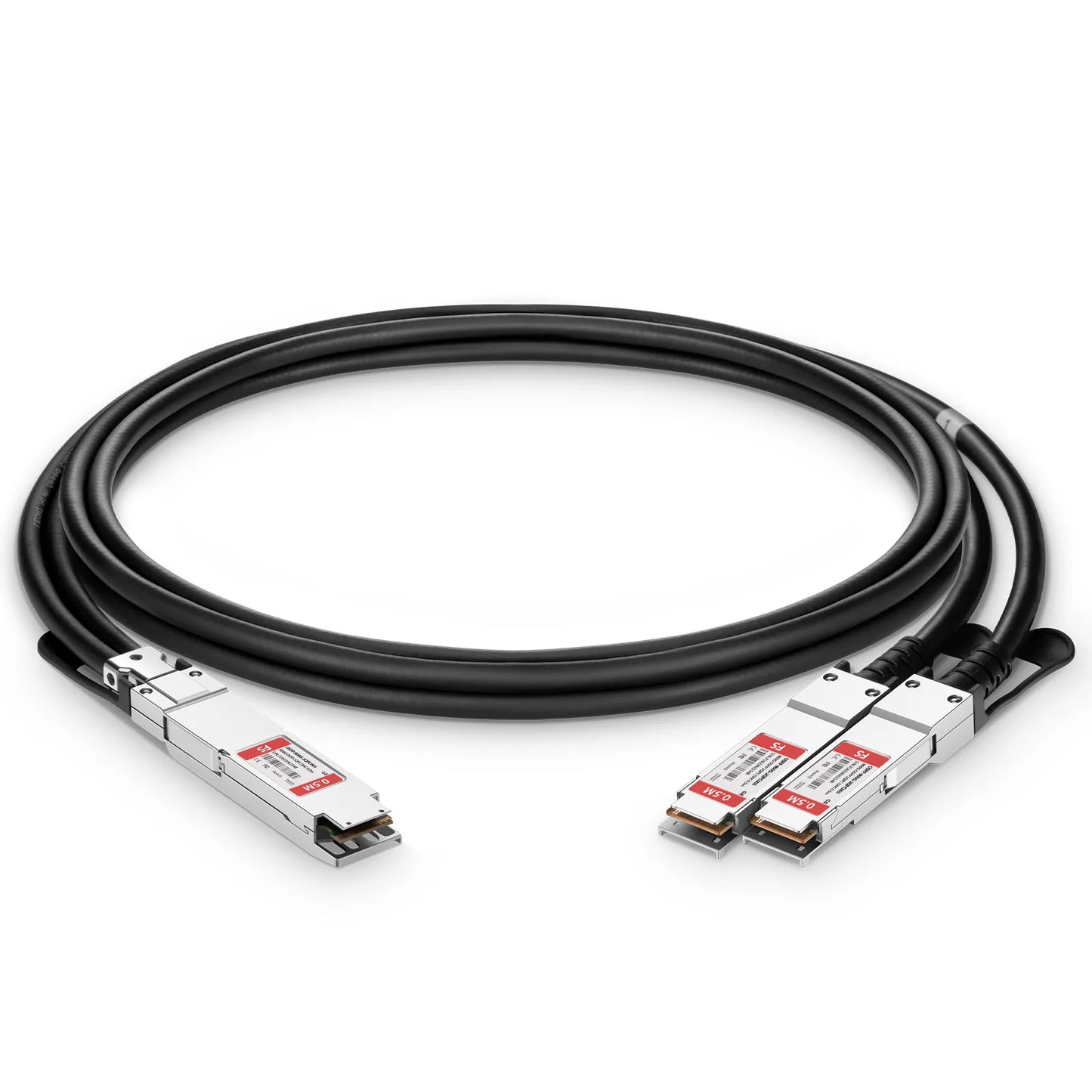 0.5m (2ft) Generic Compatible 800G OSFP 8 x 100G PAM4 Finned Top to 2 x 400G QSFP112 4 x 100G PAM4 Passive Direct Attach Copper Breakout Cable
