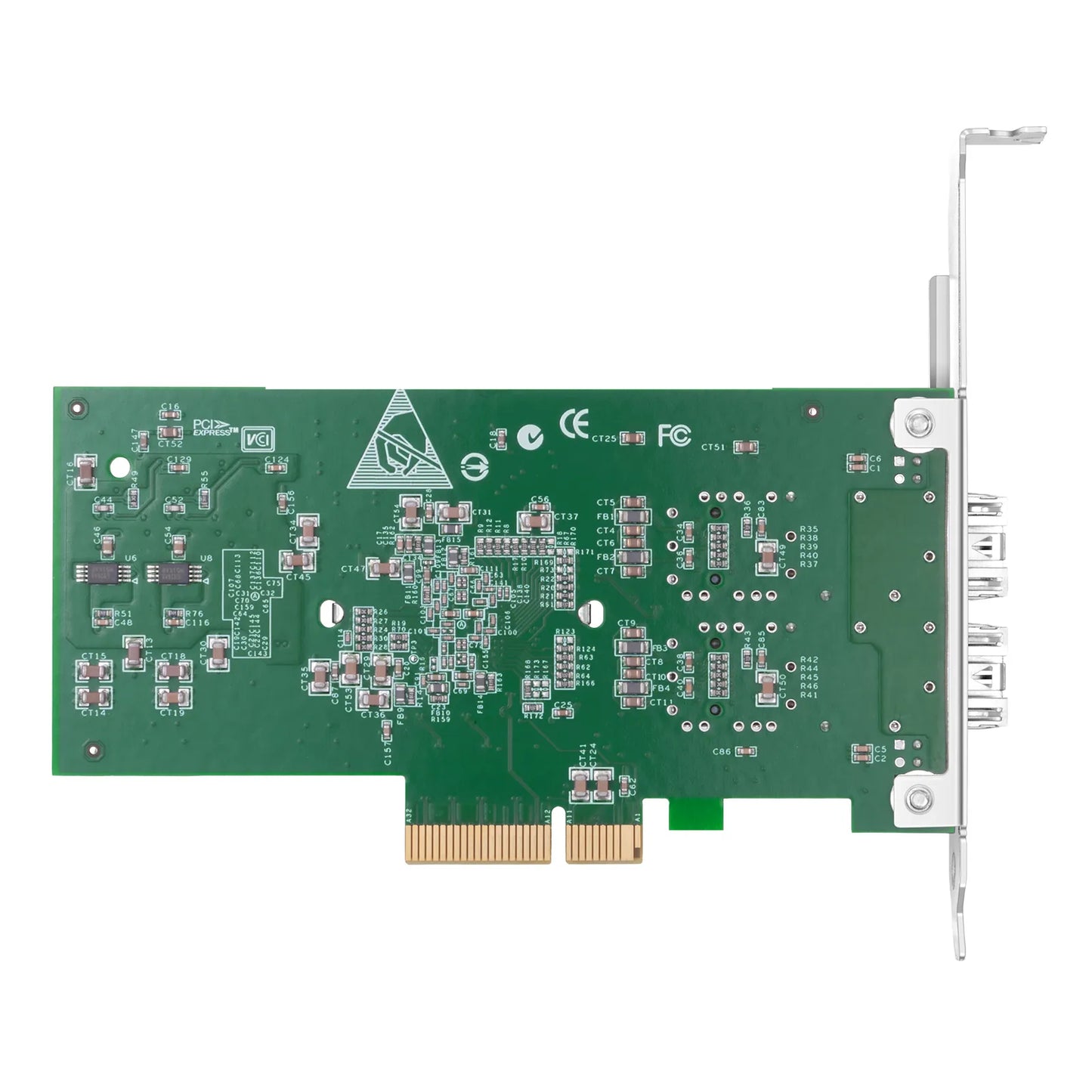 Intel I350-AM2 Based Ethernet Network Interface Card, 1G Dual-Port SFP, PCIe 2.0 x4, Comparable to Intel I350-F2, Tall&Short Bracket