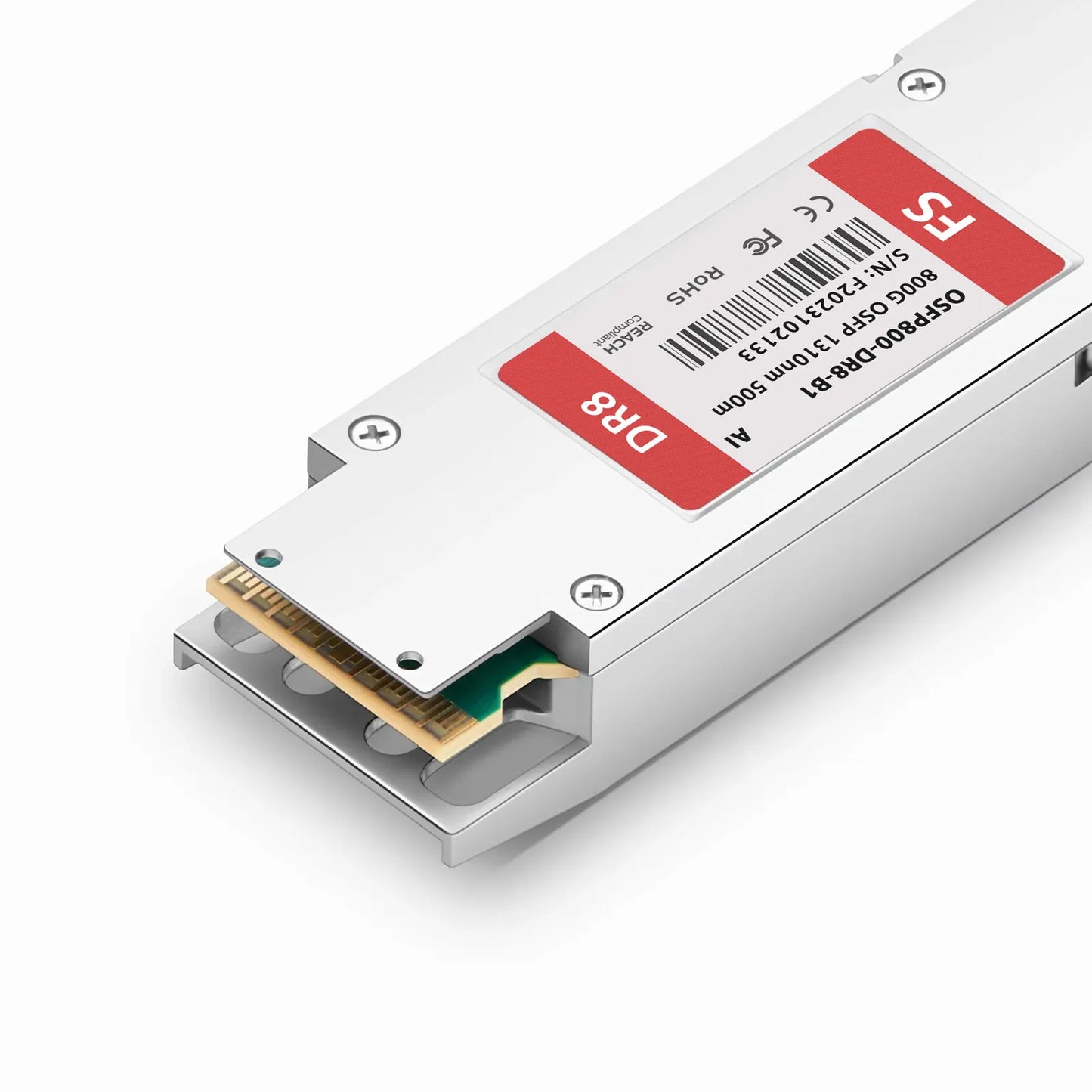 Arista Networks Compatible 800GBASE-DR8 OSFP Finned Top 8 x 100G PAM4 1310nm 500m DOM MPO-16/APC SMF Optical Transceiver Module, Breakout to 2 x 400G-DR4 and 8 x 100G-DR
