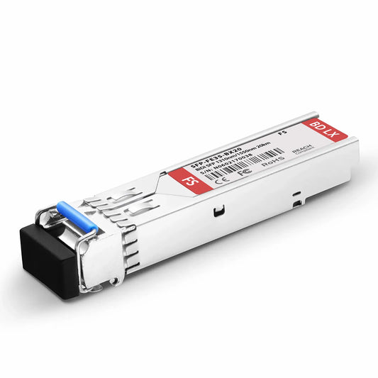 100BASE-BX-U SFP BiDi 1310nm-TX/1550nm-RX 20km DOM Simplex LC SMF Optical Transceiver Module for FS Switches