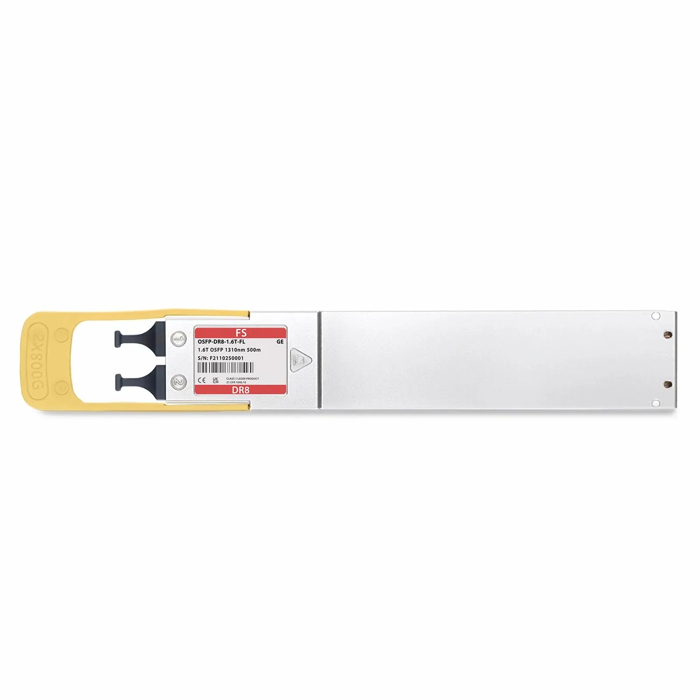 Generic Compatible 1.6T 2 x DR4/DR8 OSFP224 Flat Top 8 x 200G PAM4 1310nm 500m DOM Dual MPO-12/APC SMF Optical Transceiver Module