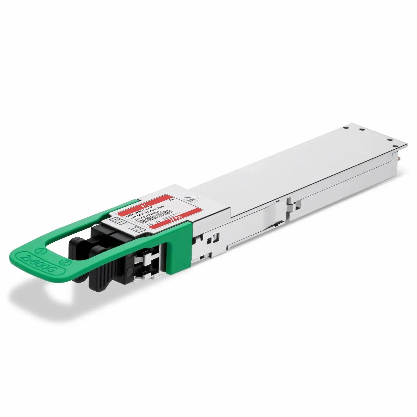 Generic Compatible 1.6T 2 x FR4 OSFP224 Flat Top 8 x 200G PAM4 1310nm 2km DOM Dual Duplex LC/UPC SMF Optical Transceiver Module