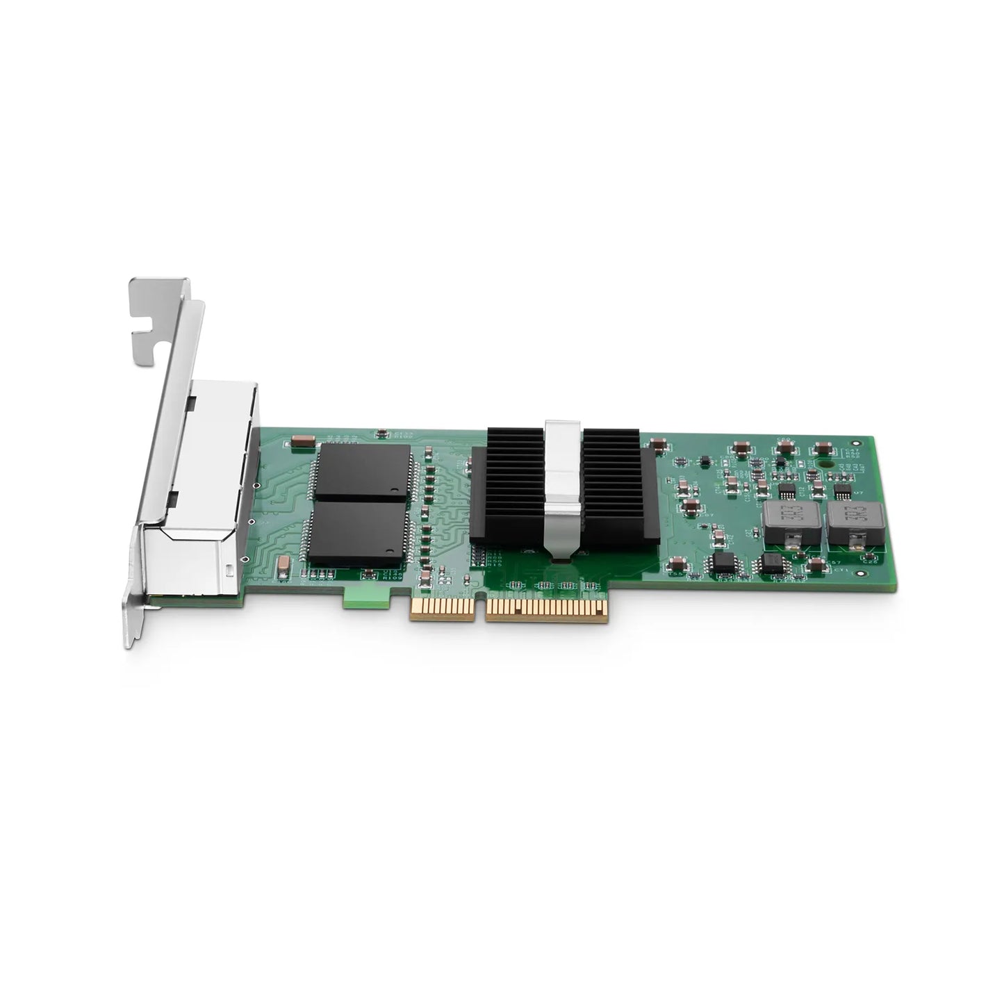 Intel I350-AM4 Based Ethernet Network Interface Card, 1G Quad-Port RJ45, PCIe 2.0 x4, Comparable to Intel I350-T4V2, Tall&Short Bracket