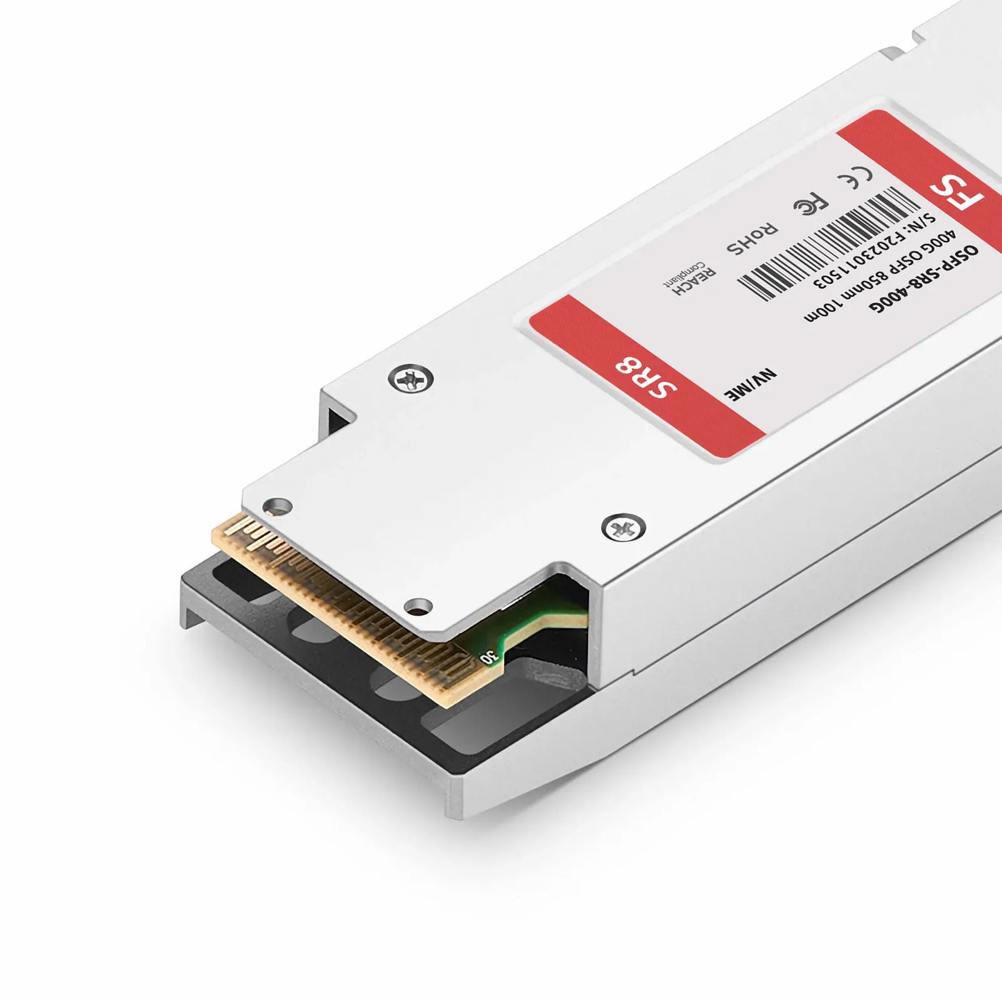NVIDIA/Mellanox Compatible 400GBASE-SR8 OSFP Finned Top 8 x 50G PAM4 850nm 100m DOM MPO-16/APC MMF Optical Transceiver Module, Breakout to 2 × 200G-SR4