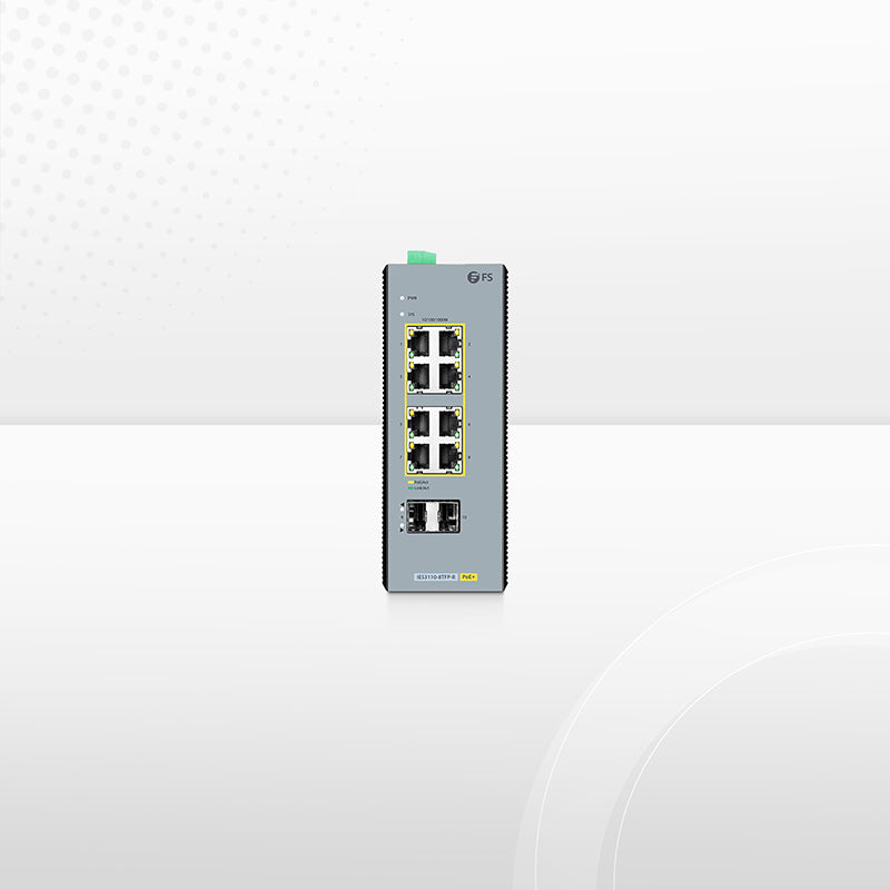 IES3110-8TFP-R, 8-Port Gigabit Ethernet L2+ Managed Industrial PoE+ Switch, 8 x PoE+ Ports @240W, with 2 x 1Gb SFP, Wide-Temp