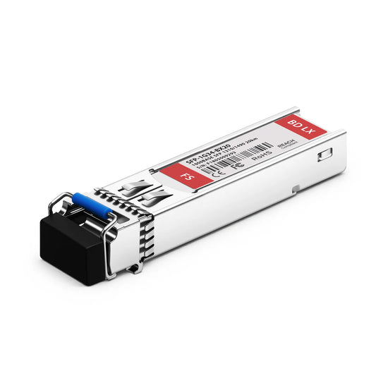 Cisco Linksys MGBBX1 Compatible 1000BASE-BX-U SFP BiDi 1310nm-TX/1490nm-RX 20km DOM Simplex LC/UPC SMF Optical Transceiver Module