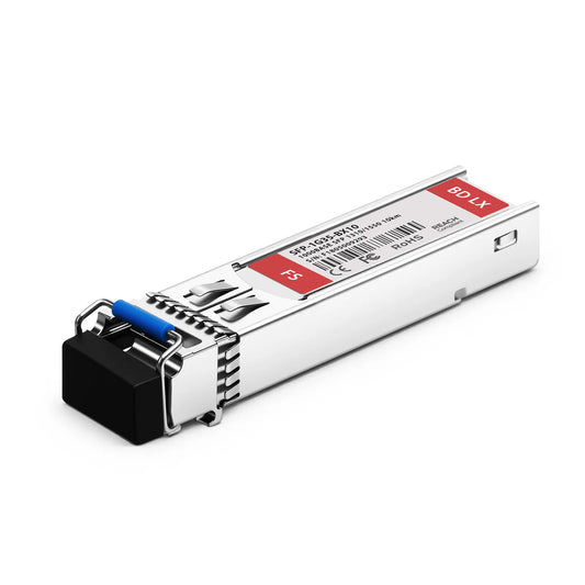 Cisco GLC-BX-10U Compatible 1000BASE-BX-U SFP BiDi 1310nm-TX/1550nm-RX 10km DOM Simplex LC/UPC SMF Optical Transceiver Module