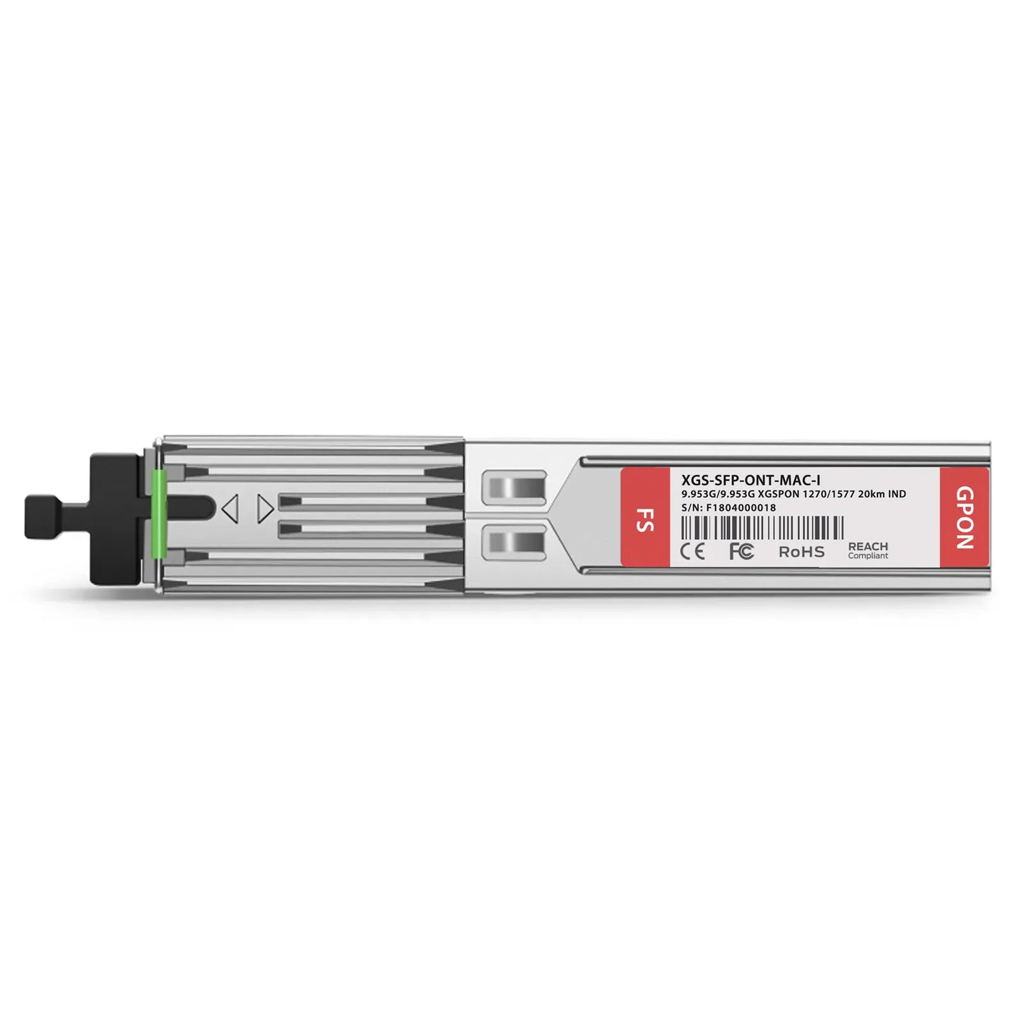 XGSPON ONU Stick with MAC SFP+ 1270nm-TX/1577nm-RX 9.953G-TX/9.953G-RX Class N1 20km DOM Simplex SC/APC SMF Optical Transceiver Module (Industrial)