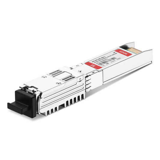 Ubiquiti Compatible XGSPON ONU Stick with MAC and Web Interface SFP+ 1270nm-TX/1577nm-RX 9.953G-TX/9.953G-RX Class N1 20km DOM Simplex SC/APC SMF Optical Transceiver Module (Industrial)