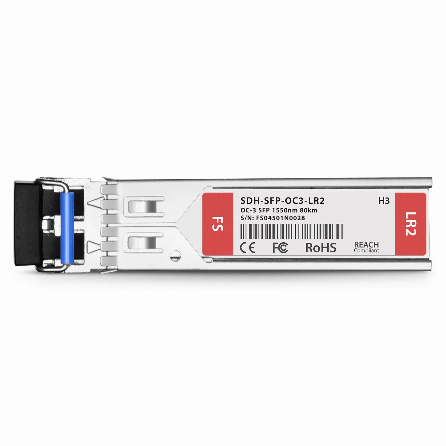 HPE H3C JD091A Compatible OC-3/STM-1 LR-2 SFP 1550nm 80km DOM Duplex LC SMF Optical Transceiver Module