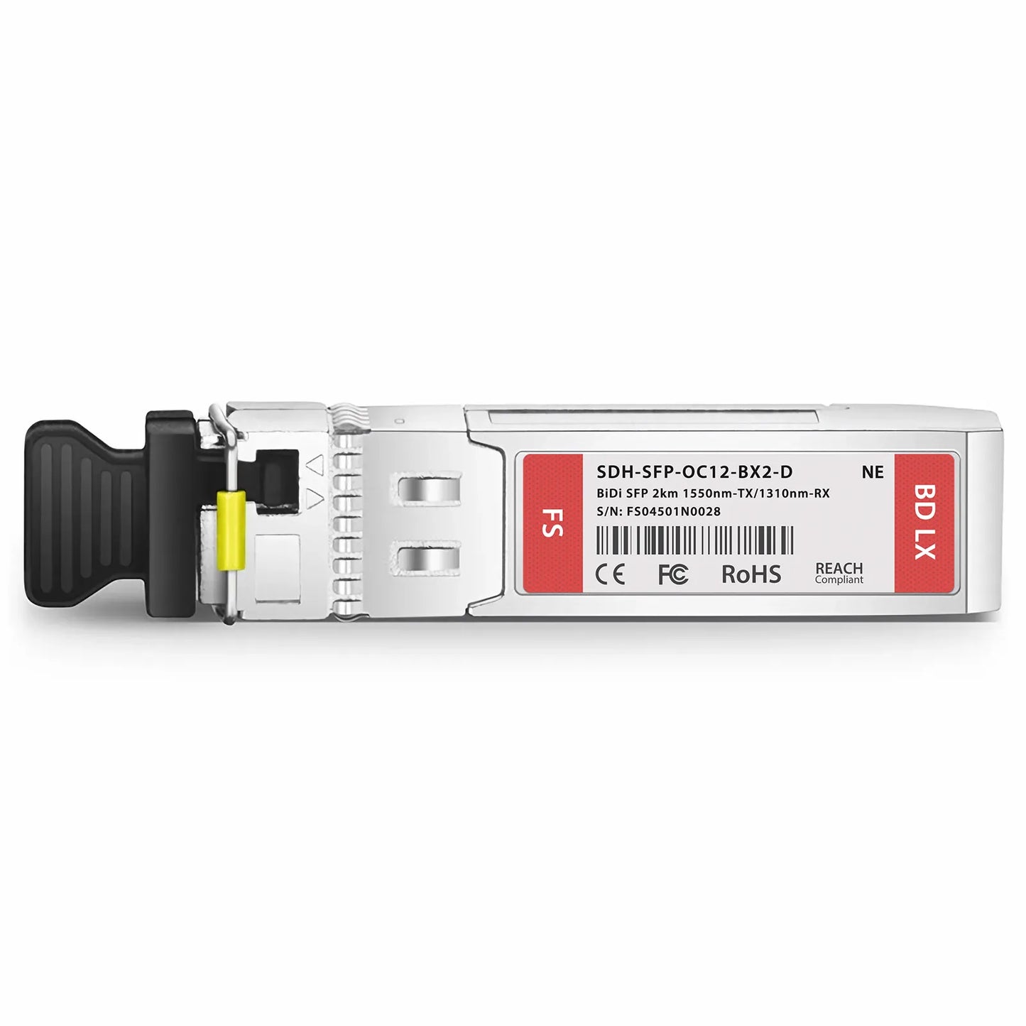 NETGEAR OC-12/STM-4 Compatible 1000Base-BX-D SFP BiDi 1550nm-TX/1310nm-RX 2km DOM Simplex LC/UPC SMF Optical Transceiver Module