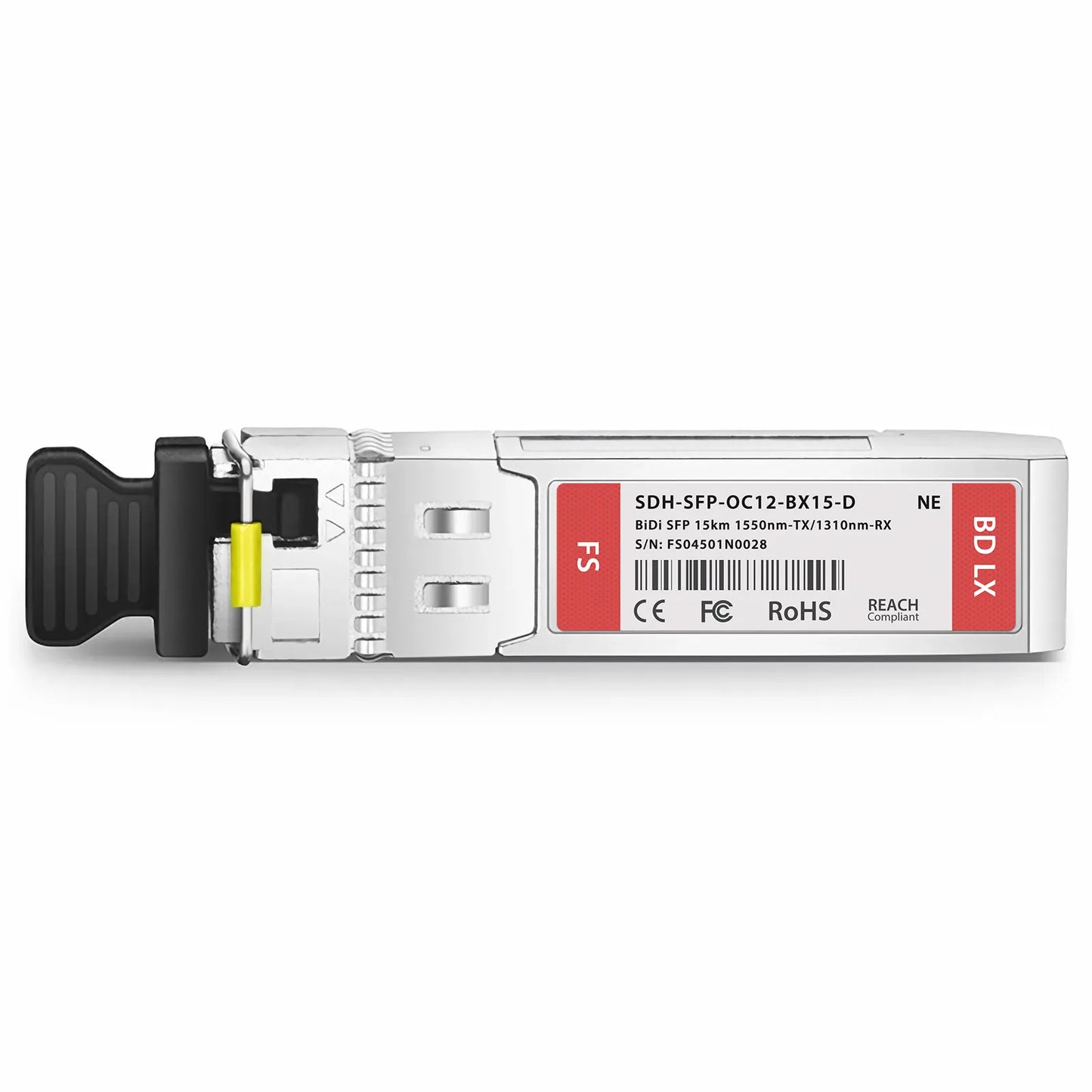 NETGEAR OC-12/STM-4 Compatible 1000Base-BX-D SFP BiDi 1550nm-TX/1310nm-RX 15km DOM Simplex LC/UPC SMF Optical Transceiver Module