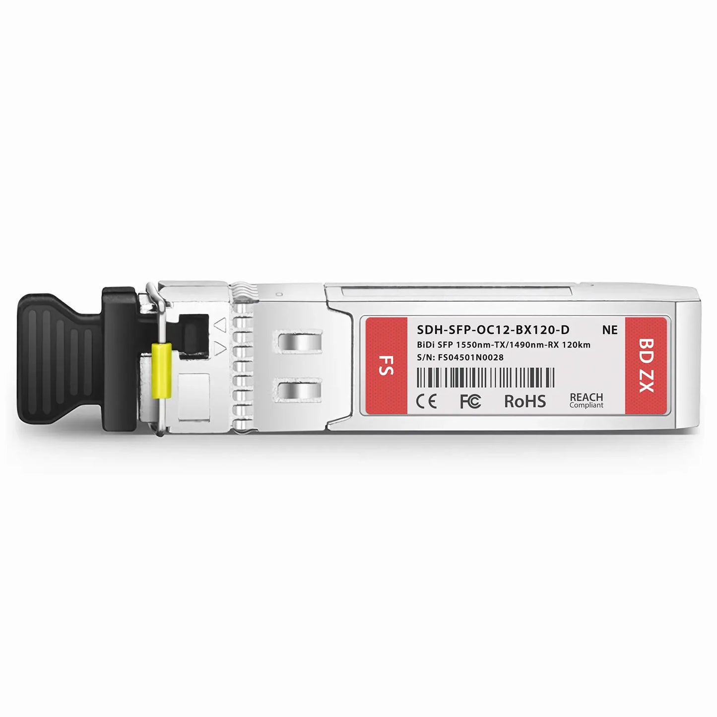 NETGEAR OC-12/STM-4 Compatible 1000Base-BX-D SFP BiDi 1550nm-TX/1490nm-RX 120km DOM Simplex LC/UPC SMF Optical Transceiver Module