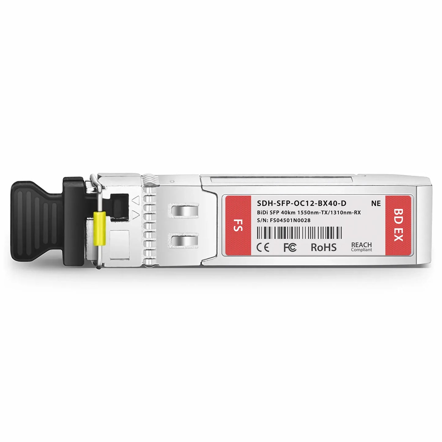 NETGEAR OC-12/STM-4 Compatible 1000Base-BX-D SFP BiDi 1550nm-TX/1310nm-RX 40km DOM Simplex LC/UPC SMF Optical Transceiver Module