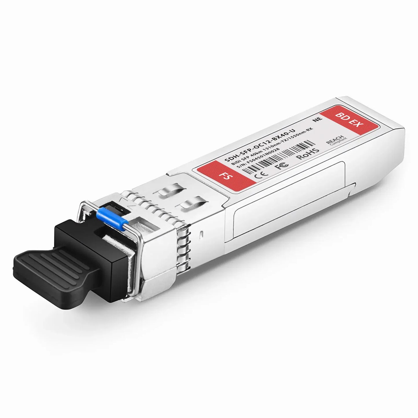NETGEAR OC-12/STM-4 Compatible 1000Base-BX-U SFP BiDi 1310nm-TX/1550nm-RX 40km DOM Simplex LC/UPC SMF Optical Transceiver Module