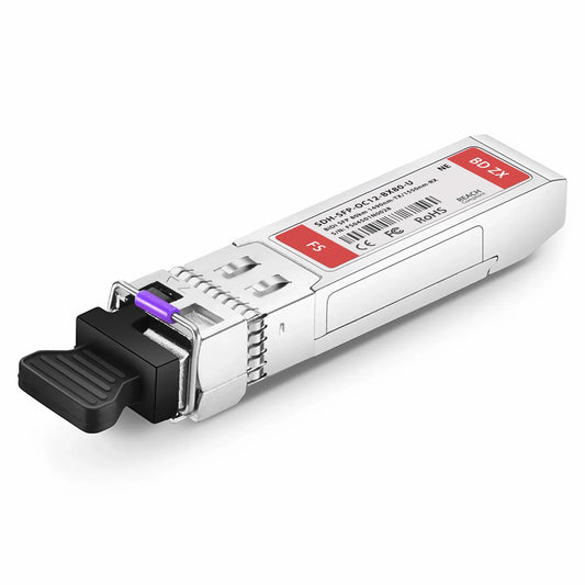 NETGEAR OC-12/STM-4 Compatible 1000Base-BX-U SFP BiDi 1490nm-TX/1550nm-RX 80km DOM Simplex LC/UPC SMF Optical Transceiver Module