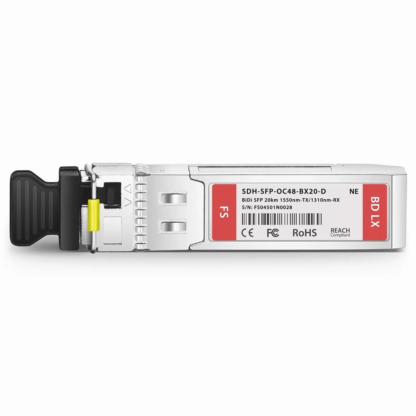 NETGEAR Compatible OC-48/STM-16 SFP BiDi 1550nm-TX/1310nm-RX 20km DOM Simplex LC SMF Optical Transceiver Module