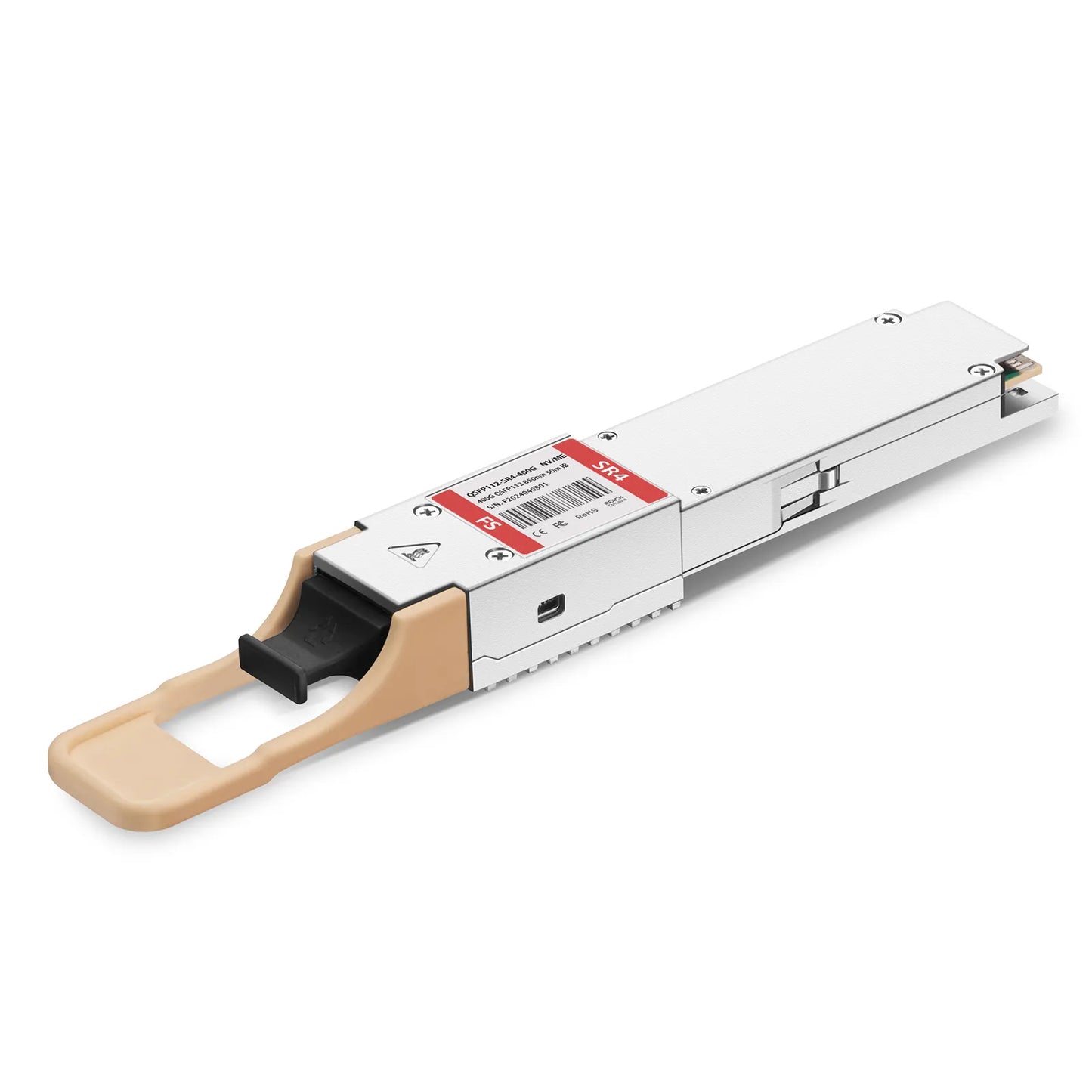 NVIDIA/Mellanox MMA1Z00-NS400 Compatible 400GBASE-SR4 QSFP112 4 x 100G PAM4 850nm 50m DOM MPO-12/APC MMF InfiniBand NDR Optical Transceiver Module for ConnectX-7 HCA