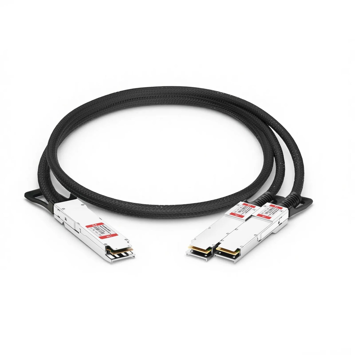 1m (3ft) Cisco Compatible 800G Twin-port OSFP 8 x 100G PAM4 Finned Top to 2 x 400G QSFP112 4 x 100G PAM4 Active Electrical Breakout Cable