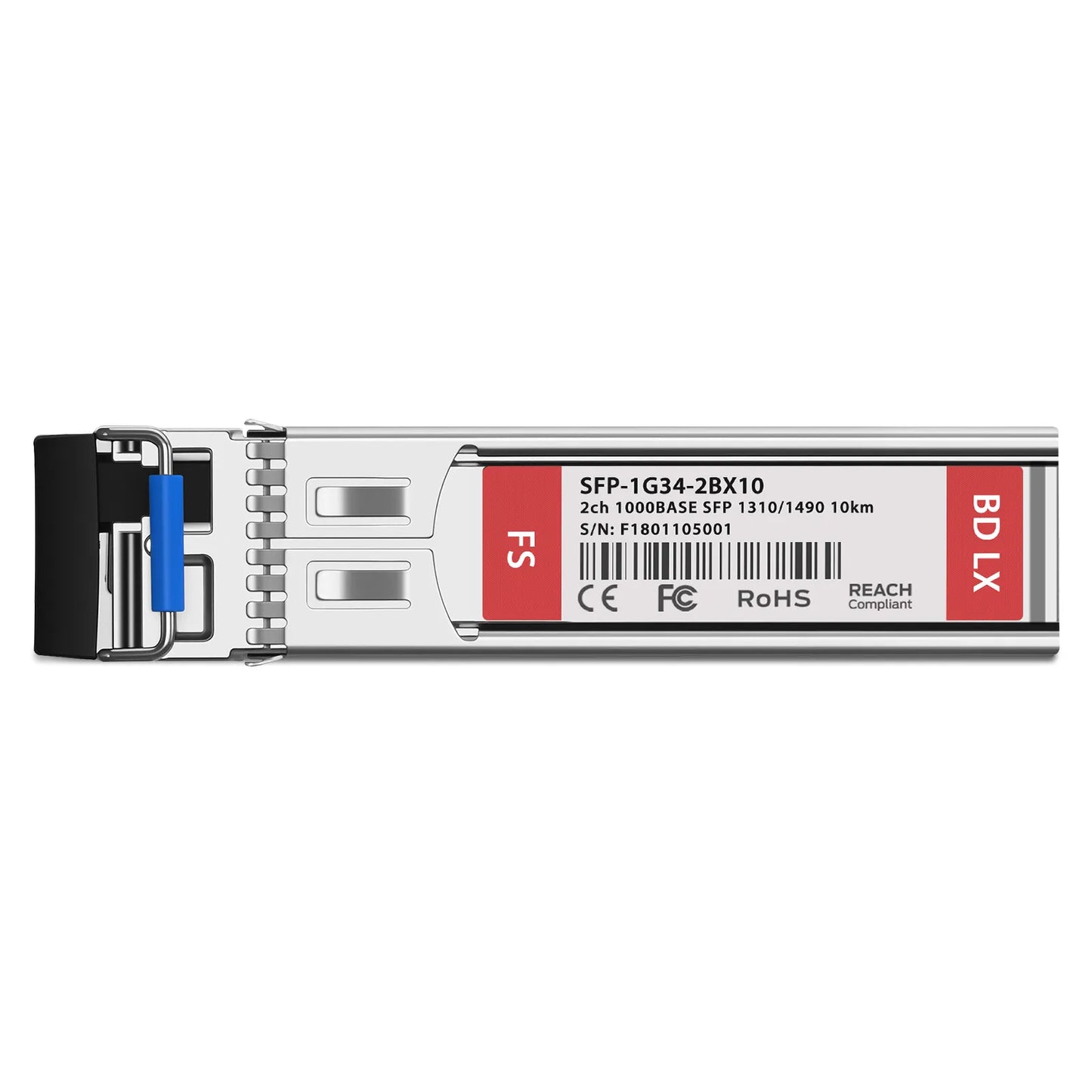 Cisco GLC-2BX-U Compatible 1000BASE-BX-U CSFP 2-Channel BiDi 1310nm-TX/1490nm-RX 10km DOM Duplex LC/UPC SMF Optical Transceiver Module